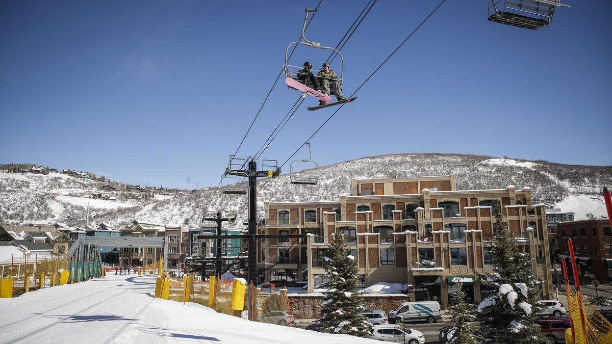 The lifts heading up towards Park City Mountain Resort in Utah.