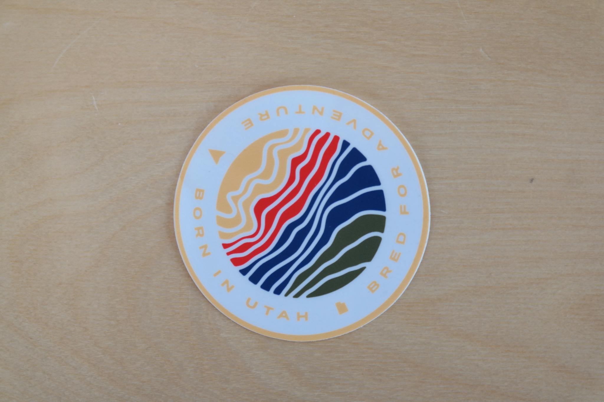 Round Born For Adventure Sticker